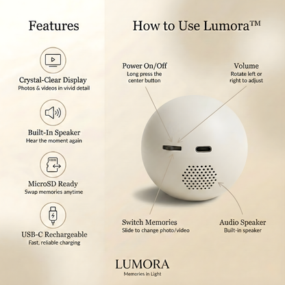 Lumora™ Sphere — Your Memories in Light